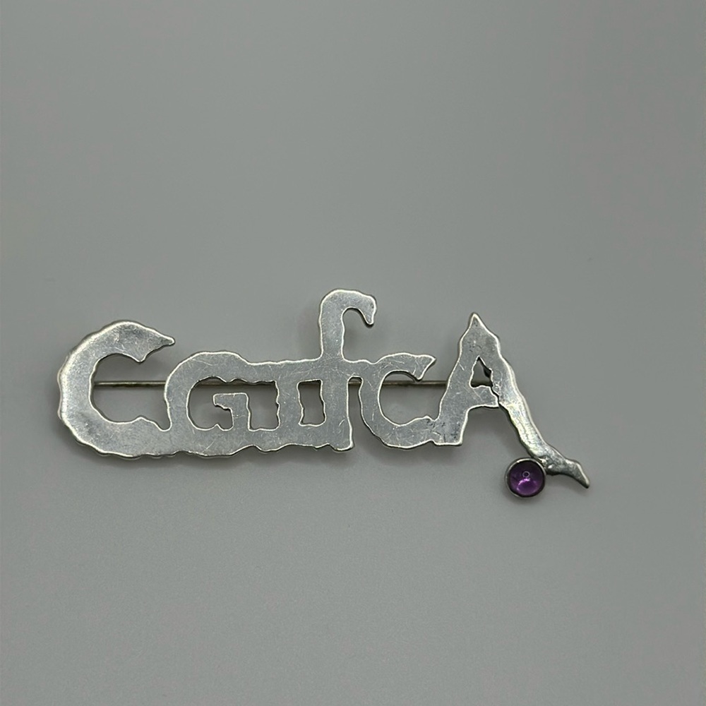 925 silver amethyst Brooch​​​​